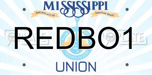 REDBO1 Mississippi License Plate