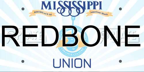 REDBONE Mississippi License Plate