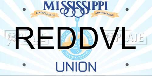 REDDVL Mississippi License Plate