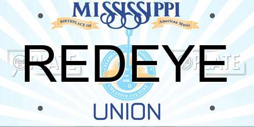 REDEYE Mississippi License Plate
