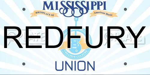 REDFURY Mississippi License Plate
