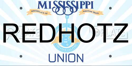 REDHOTZ Mississippi License Plate