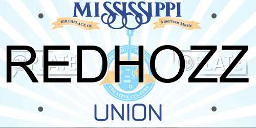REDHOZZ Mississippi License Plate