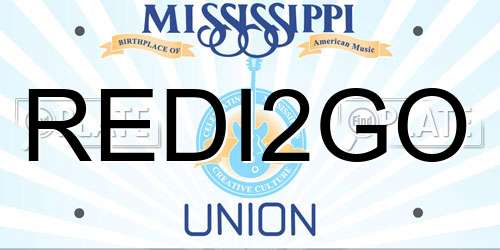 REDI2GO Mississippi License Plate