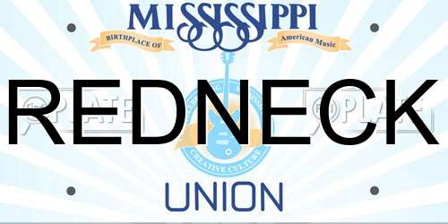 REDNECK Mississippi License Plate