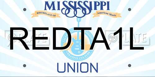 REDTA1L Mississippi License Plate
