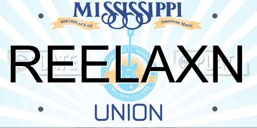 REELAXN Mississippi License Plate