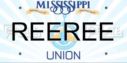 REEREE Mississippi License Plate
