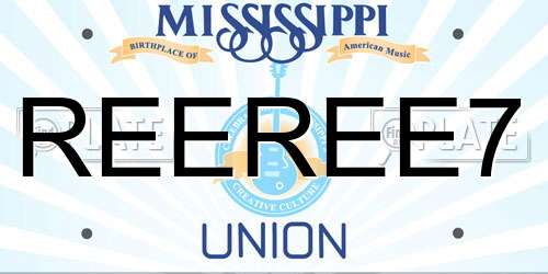 REEREE7 Mississippi License Plate