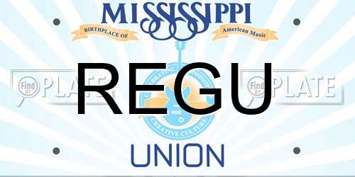REGU Mississippi License Plate