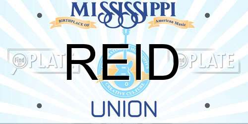 REID Mississippi License Plate
