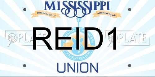 REID1 Mississippi License Plate
