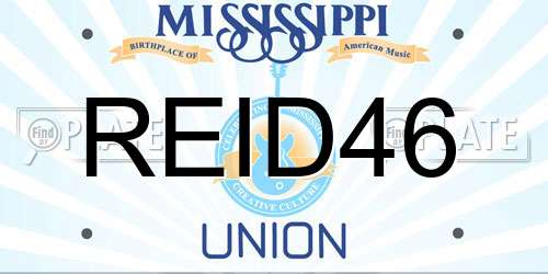 REID46 Mississippi License Plate