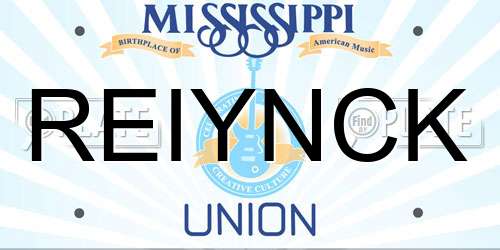 REIYNCK Mississippi License Plate