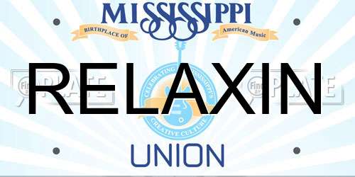 RELAXIN Mississippi License Plate