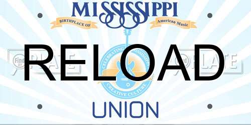 RELOAD Mississippi License Plate