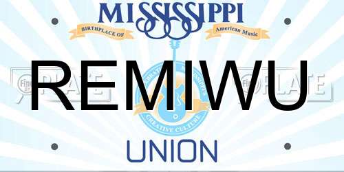 REMIWU Mississippi License Plate