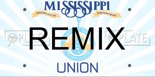 REMIX Mississippi License Plate