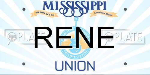 RENE Mississippi License Plate