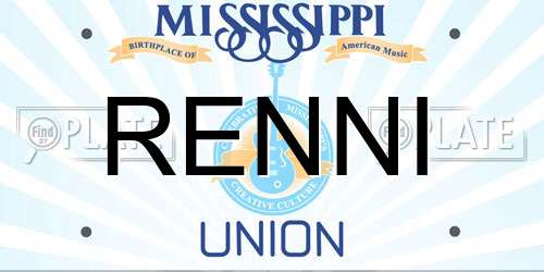 RENNI Mississippi License Plate