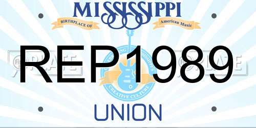 REP1989 Mississippi License Plate