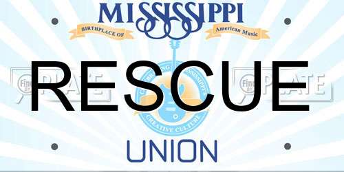 RESCUE Mississippi License Plate
