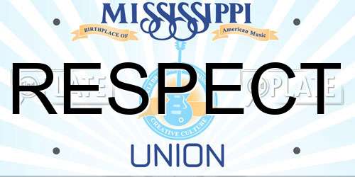 RESPECT Mississippi License Plate