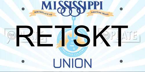 RETSKT Mississippi License Plate