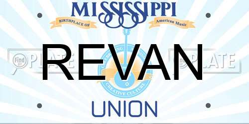 REVAN Mississippi License Plate