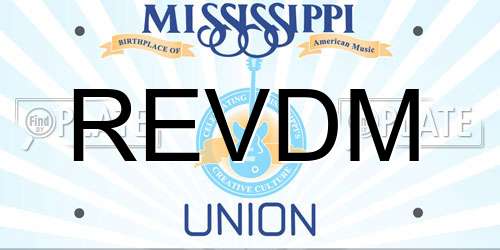 REVDM Mississippi License Plate