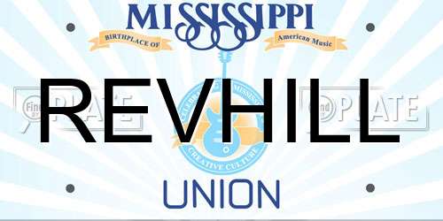 REVHILL Mississippi License Plate