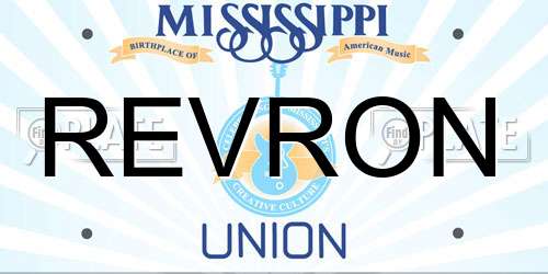 REVRON Mississippi License Plate