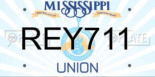 REY711 Mississippi License Plate