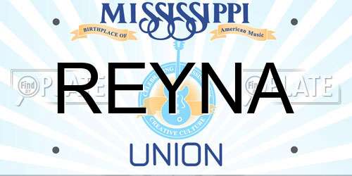 REYNA Mississippi License Plate