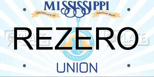 REZERO Mississippi License Plate