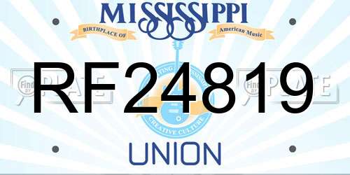 RF24819 Mississippi License Plate