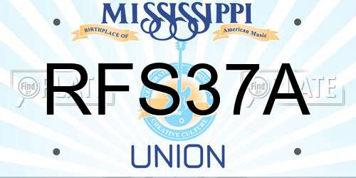 RFS37A Mississippi License Plate