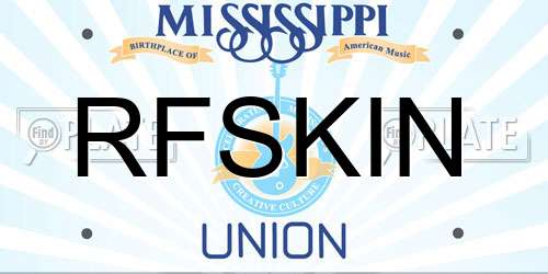 RFSKIN Mississippi License Plate