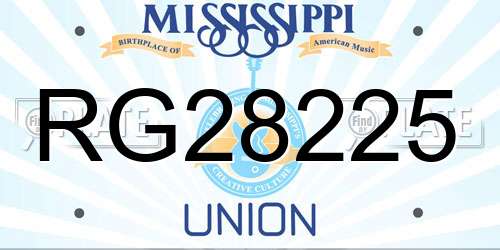 RG28225 Mississippi License Plate