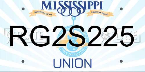 RG2S225 Mississippi License Plate