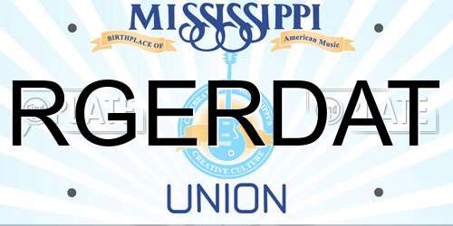 RGERDAT Mississippi License Plate