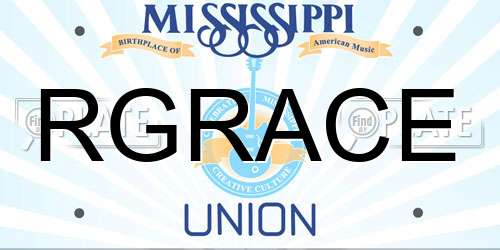 RGRACE Mississippi License Plate
