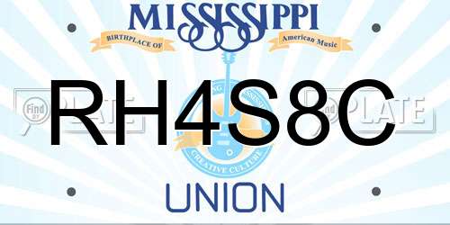 RH4S8C Mississippi License Plate