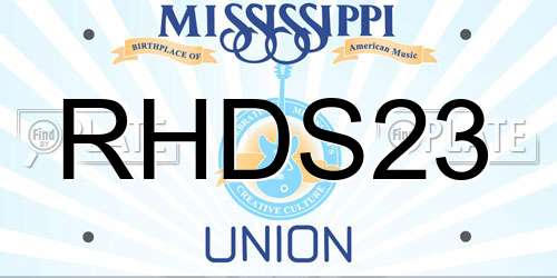 RHDS23 Mississippi License Plate