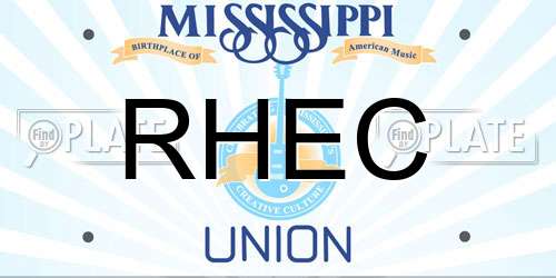 RHEC Mississippi License Plate