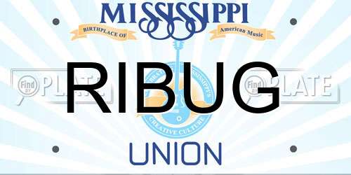 RIBUG Mississippi License Plate