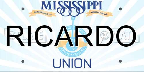 RICARDO Mississippi License Plate