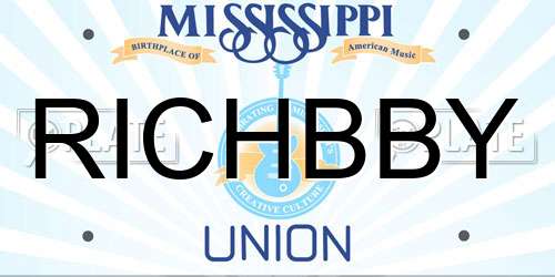 RICHBBY Mississippi License Plate