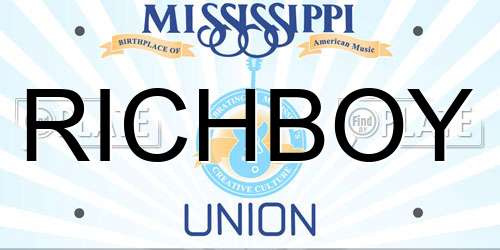RICHBOY Mississippi License Plate