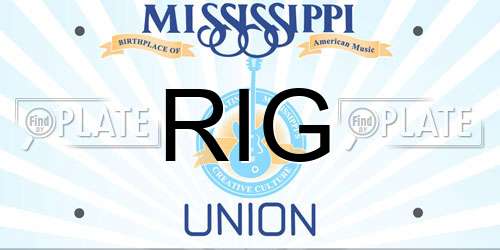 RIG Mississippi License Plate